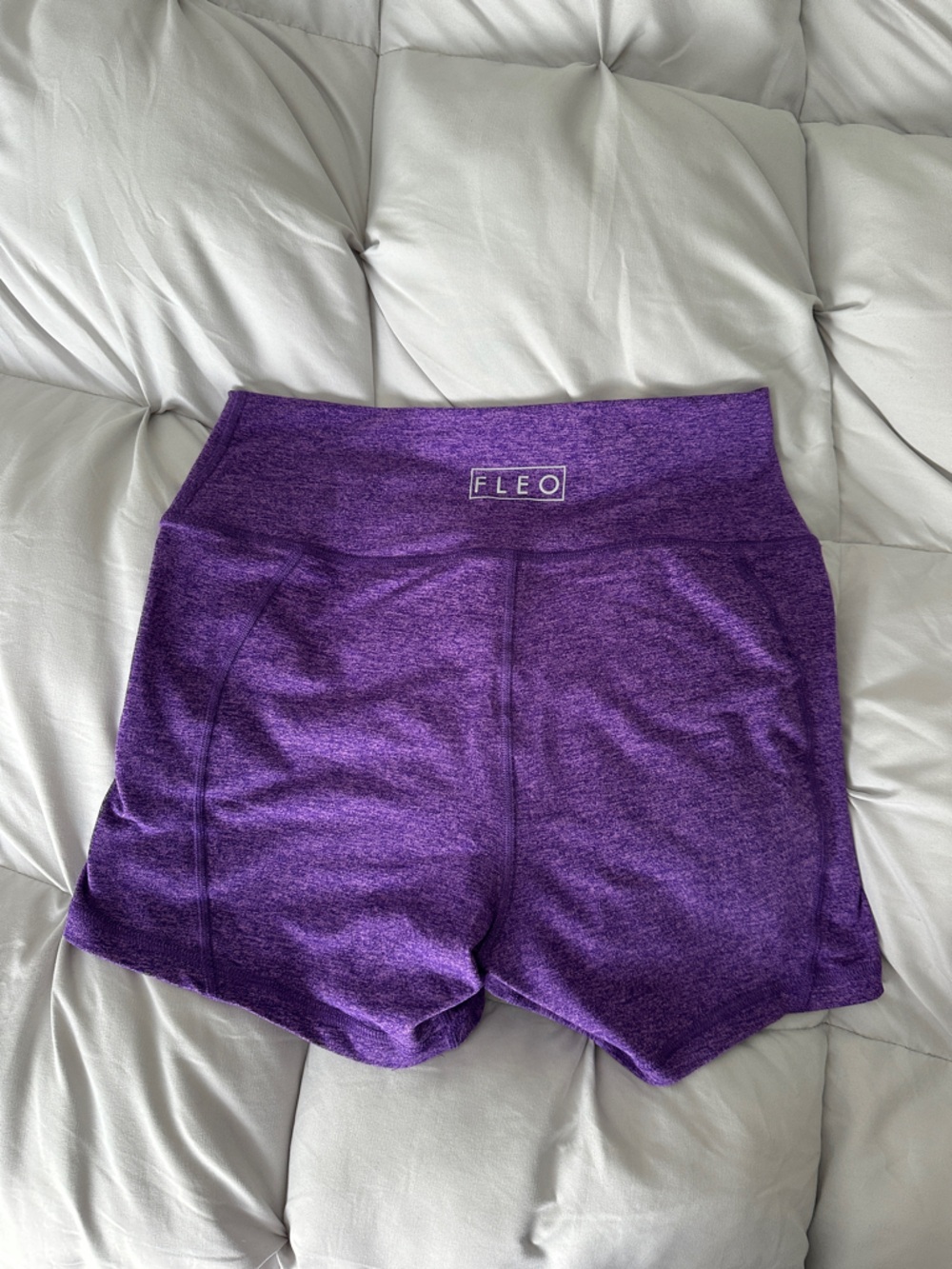 Fleo Heather Violet true high contour shorts 4”